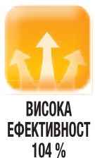 висока ефективност до 104%